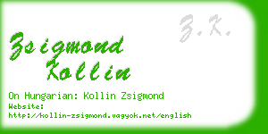 zsigmond kollin business card